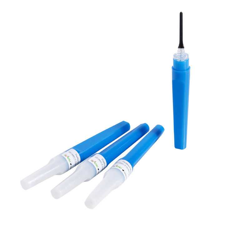 Les aiguilles de collection de sang de retour en arrière nettoient à l'aspirateur 23G couleur de bleu de 3/4&quot; de 0.6x19mm